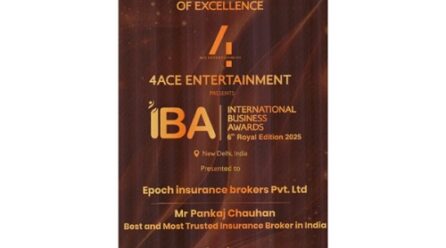 Epoch Insurance Brokers shines at the International Business Awards, bags the “Best & Most Trusted Insurance Broker in India” title
