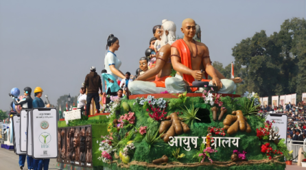 Incredible Design Showcases Two Iconic Republic Day Parade Tableaux Celebrating Ayush and the Legacy of Punyashloka Lokmata Devi Ahilyabai Holkar